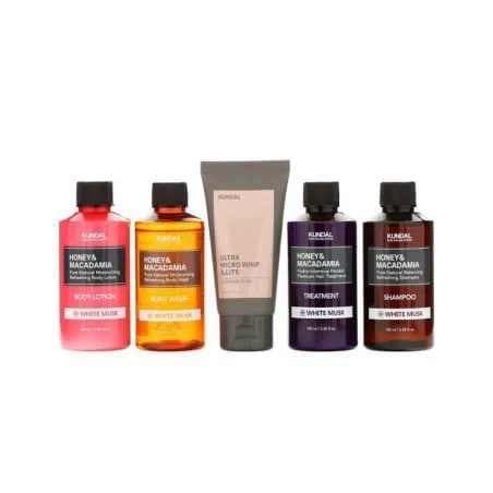Набір дорожній для тіла, волосся та обличчя Kundal Travel Set White Musk (Body Hair & Face) 2