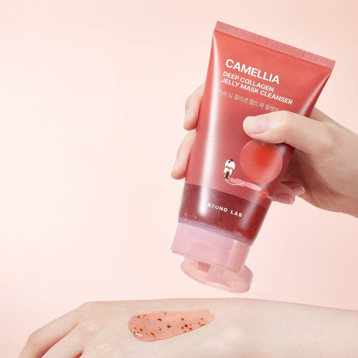 Очищальний гель-маска з екстрактом камелії та колагеном ROUND LAB Camellia Deep Collagen Jelly Mask Cleanser 3