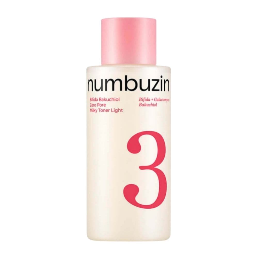 Молочний тонер для звуження пор із бакучіолом Numbuzin No.3 Bifida Bakuchiol Zero Pore Milky Toner Light