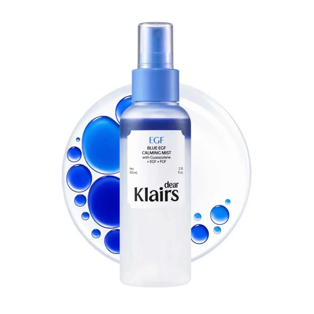 Двофазний заспокійливий міст DEAR, KLAIRS Blue EGF Calming Mist